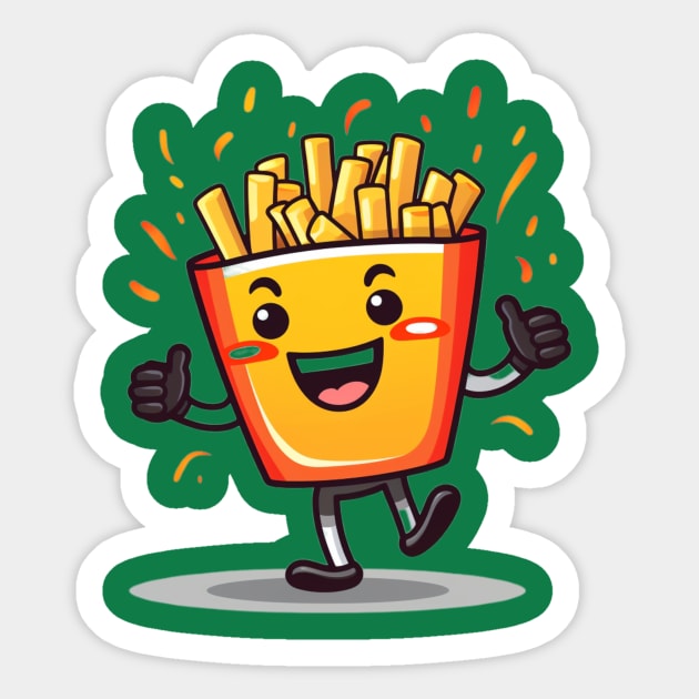 kawaii french fries T-Shirt cute ,potatofood Sticker by nonagobich